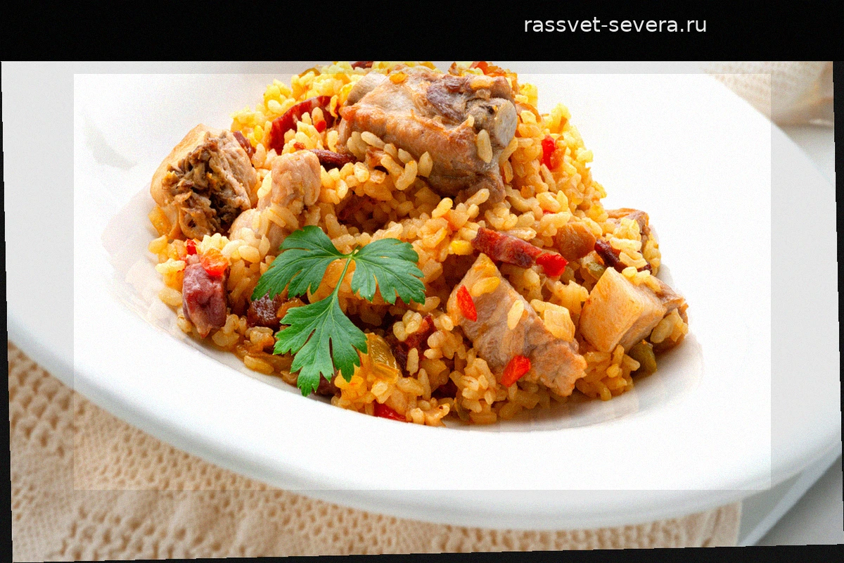 Осенний рис с мясом и грибами от Карлоса Аргиньяно